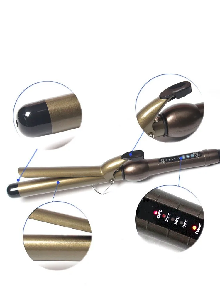 Electric Professional LCD & LED Hair Curling Irons Tourmaline Ceramic Curler 5 size 205mm Barrel Hair Styling Tools 100V-240V 4