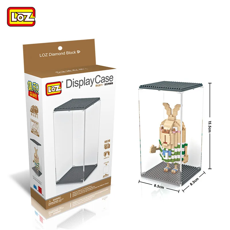 

8 Color LOZ Display Case Showing Collection Model Toys DIY Diamond Building Blocks Figures Big Size Box Transparent Boxes