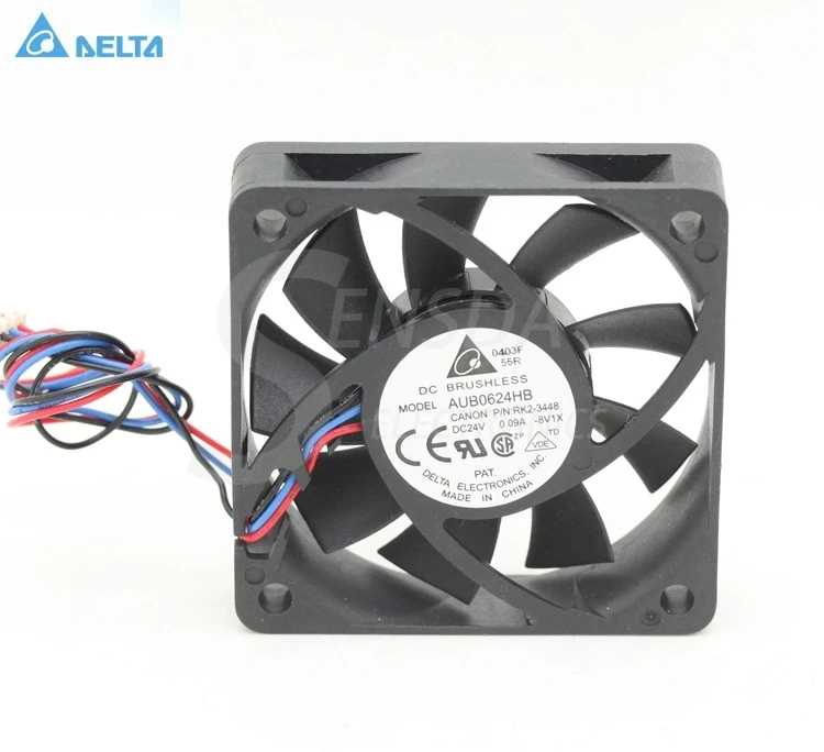 Для delta 6015 AUB0624HB 60 мм 6 см DC 24V 0.09A 3 провода для Canon RK2 3448 Инверторные вентиляторы