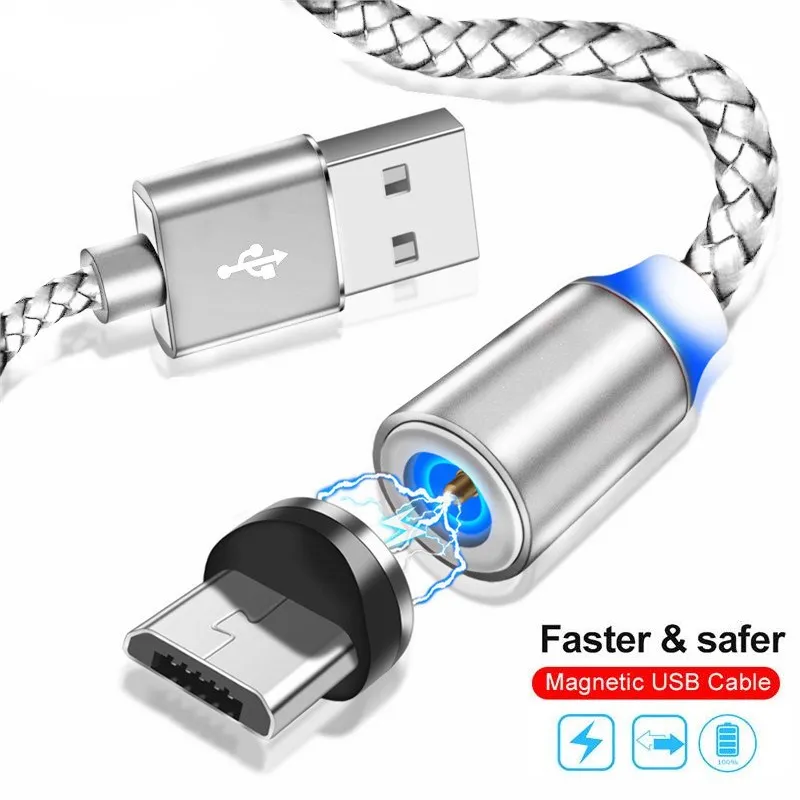 

Micro usb Fast Charger Cable For Samsung Galaxy S10 Plus S10e M20 A8S A20E A20 A30 A40 A50 A70 Type-C USB Charger Magnetic Cable