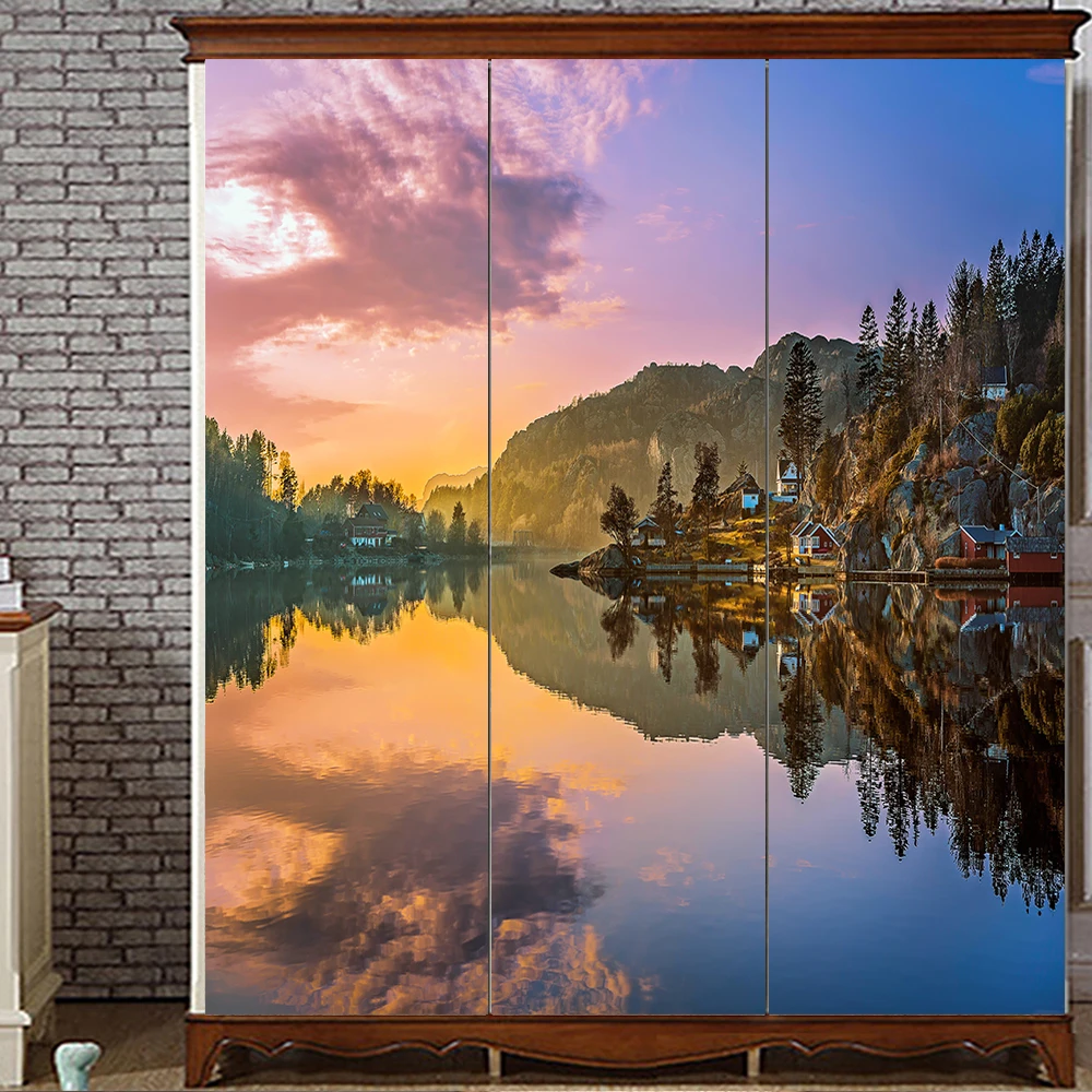 Yazi kundengebundene größe pvc tapete wandbild schlafzimmer kleiderschrank schiebetüren schranktür aufkleber fensterglas film 1 mt x
