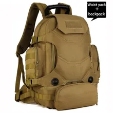 40L мужской Военный Рюкзак Molle, водонепроницаемый нейлоновый женский рюкзак для путешествий, мужской повседневный рюкзак для ноутбука, черные школьные сумки для подростков