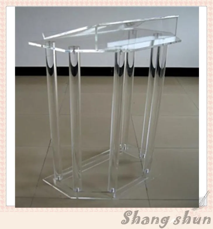 Speak Rostrum Modern Elegant Floor Standing Acrylic Dais Speech Stand