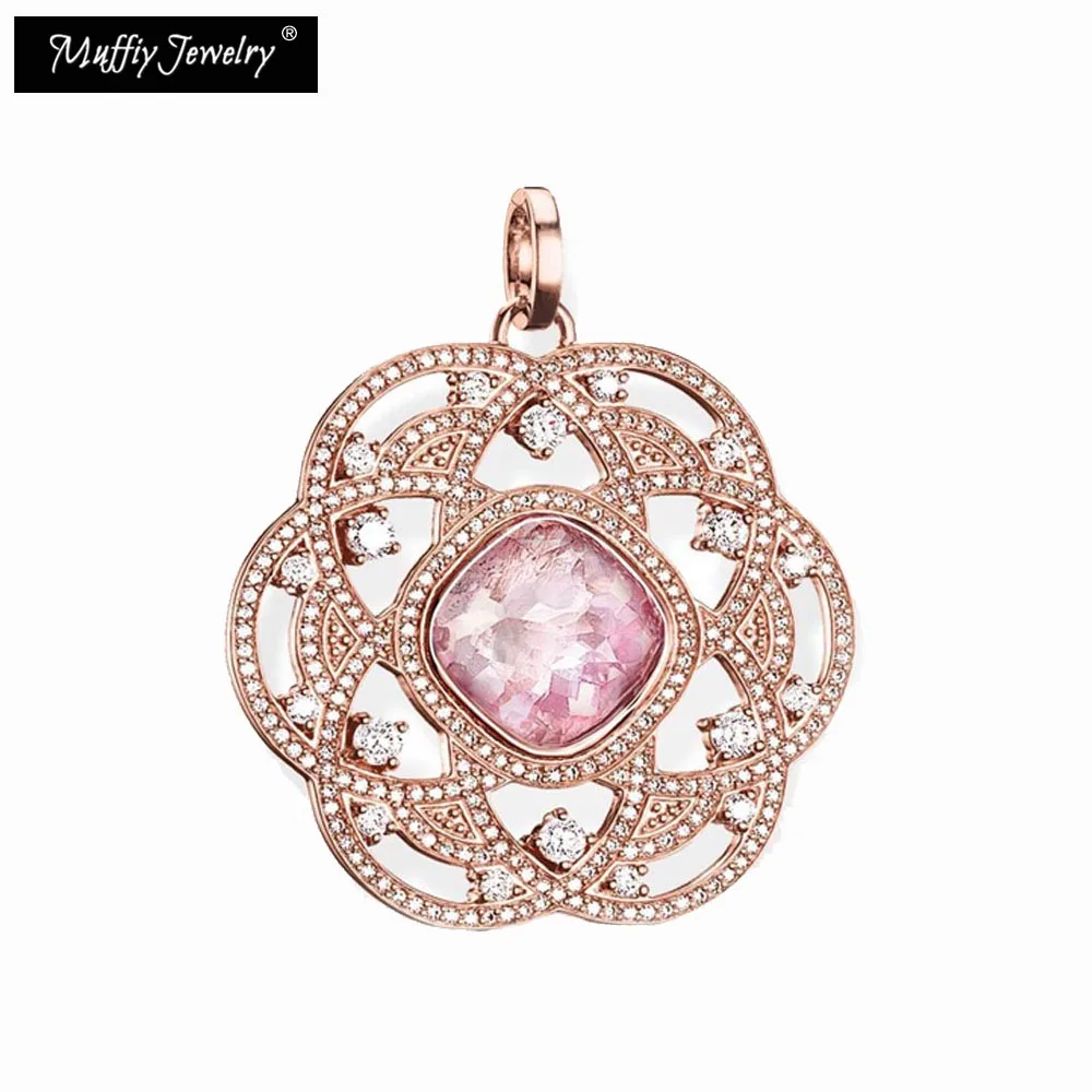 

Rose Gold Flower Pendant,TS Style Soul Fashion Good Jewelry For Men And Women,Ts Gift In Rose Pure Gold Color,Super Deals