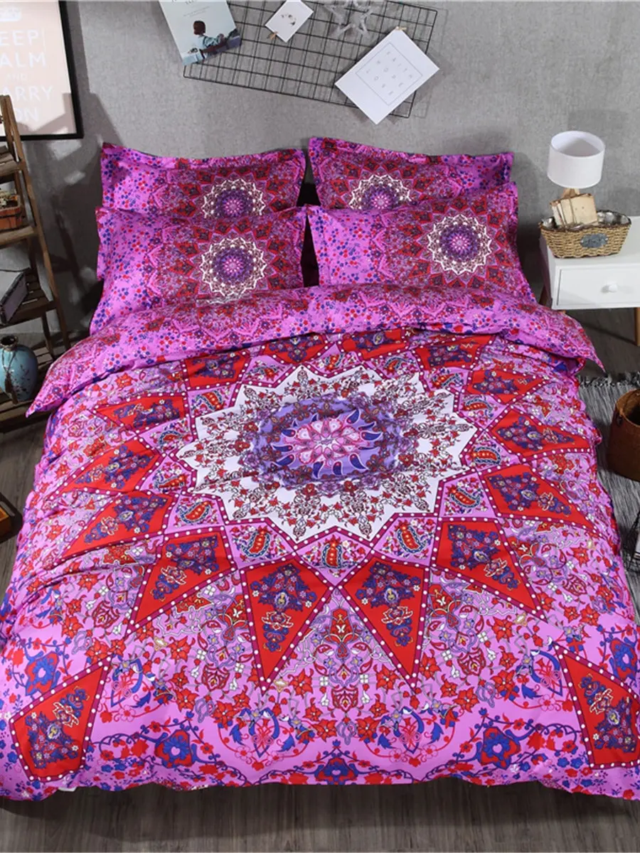 

3/4Pcs Bedding Set Creative 3D Digital Printing Comfy Supple Duvet Cover Set