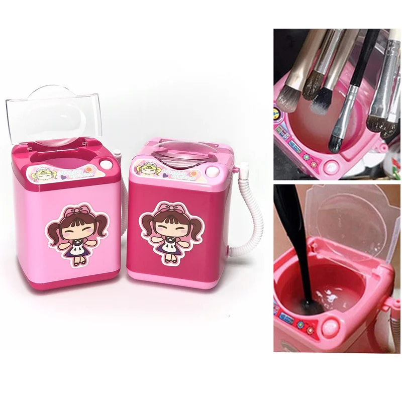 

Drop Ship Multifunction Mini Makeup Brush Powder Puff Washing Machine Simulation Toys Pretend Kid Play Electric Cleaner Tool