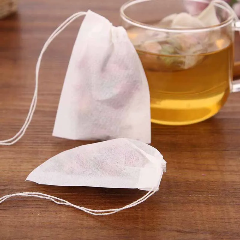 JX-LCLYL 100Pcs 8X10cm Nonwovens Muslin Drawstring Reusable Bags Spices Herbs Tea Soaps