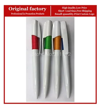 

2017 hot selling promotional plastic pen white custom pens with design