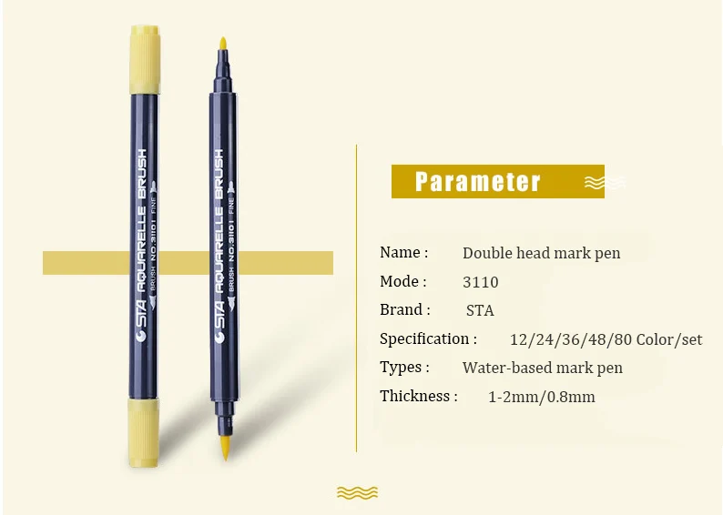 80 цветов, художественные маркеры, акварельные кисти, набор ручек, двойная головка, профессиональные маркеры для эскизов, кисть для рисования, дизайнерские товары для рукоделия