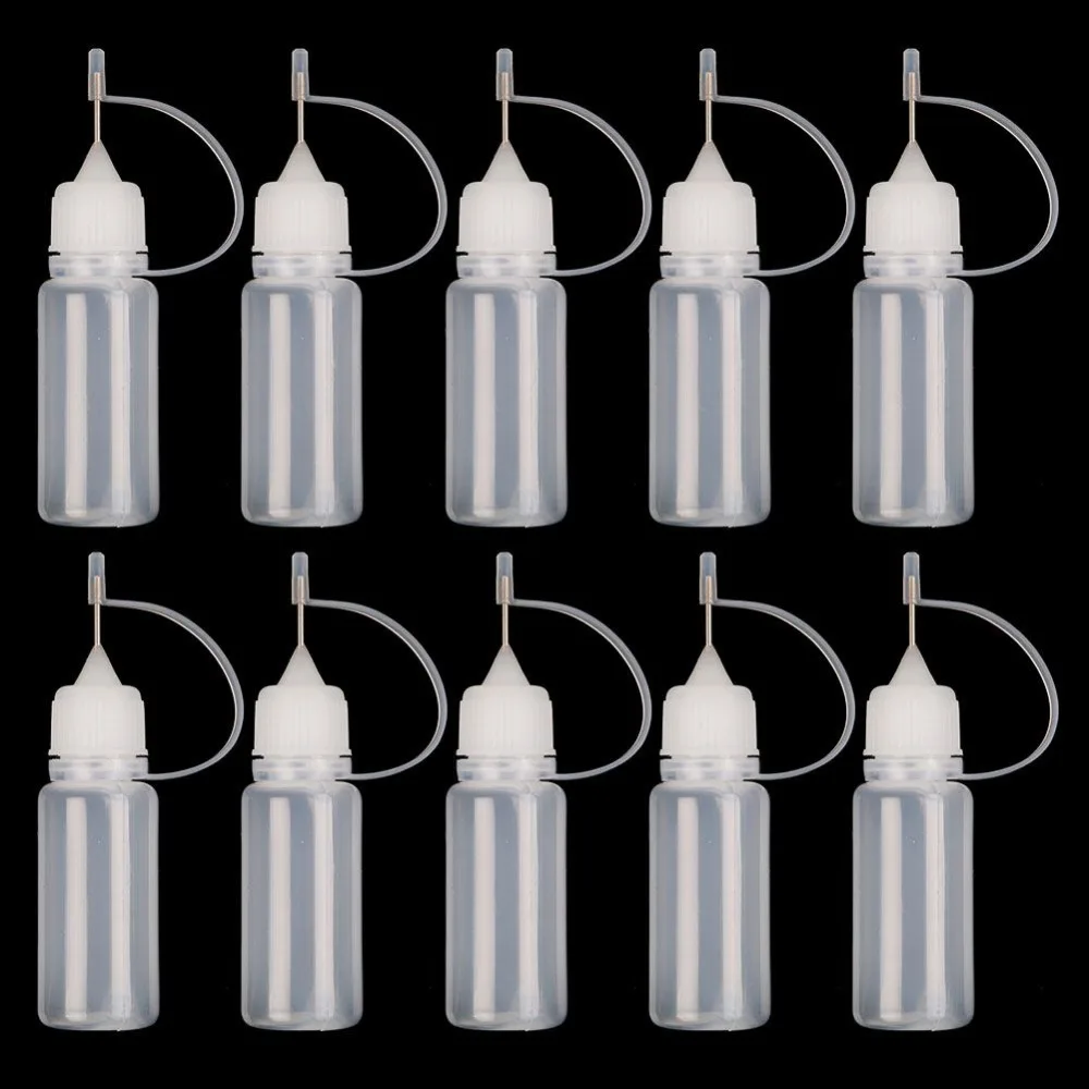 

10Pcs 10ML Glue Applicator Needle Squeeze Bottle for Paper Quilling DIY Scrapbooking Paper Craft Tool