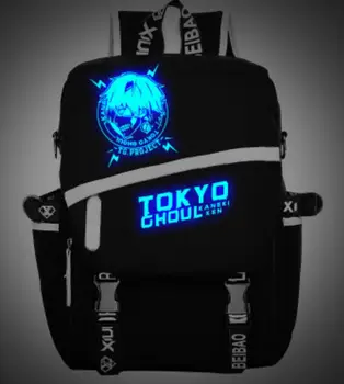 

tokyo ghoul Kaneki Ken Luminous lolita mask teenagers Backpack japanese School uniform travel Shoulder Bag Laptop Bags