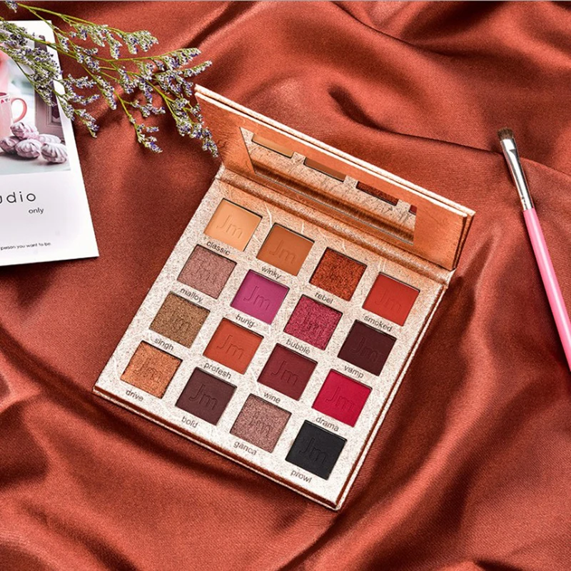 

Hot!!! Matte Eyeshadow Palette Long lasting Glitter Eyeshadow Pallete Shimmer Matte Nude Pigment Waterproof Eye Shadow 16 color