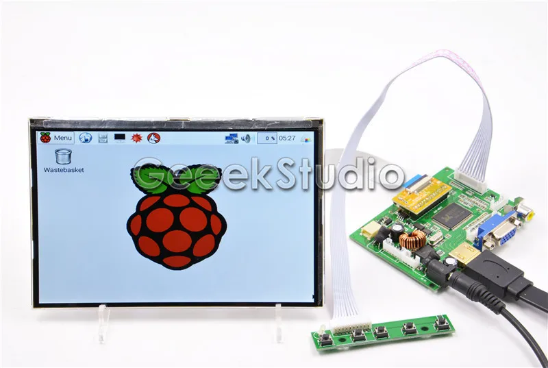 7 дюймов 1280*800 ЖК дисплей Дисплей монитор Экран с HDMI VGA 2AV драйвер платы для Raspberry Pi