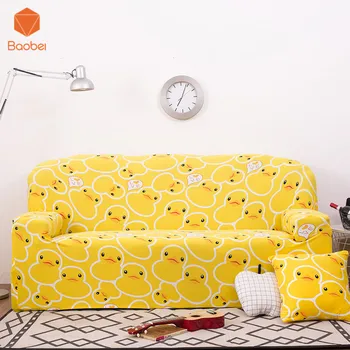 

Yellow Color Duck Sofa tight wrap all-inclusive slip-resistant sofa cover elastic Sofa Towel Single/Two/Three/Four-seater 42