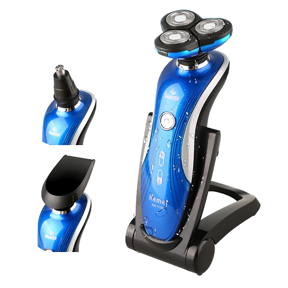 3 in 1 floating shaver kemei km1150 sharp blade waterproof rechargeable