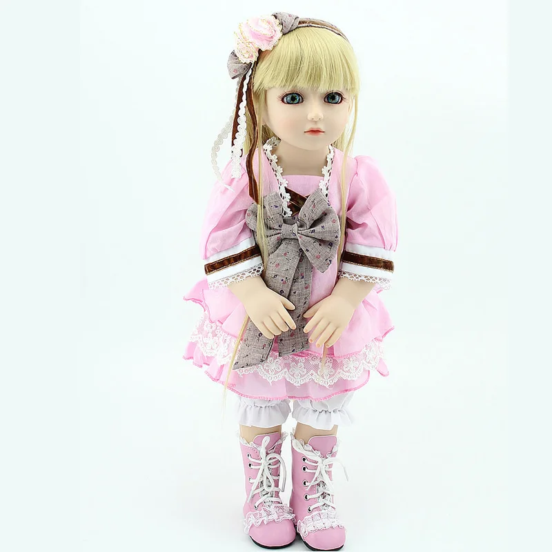 

2018 Best Gift Hot Sale Beautilful Lifelike Doll Girl High Quality Silicone BJD Baby Doll Toy For Girls
