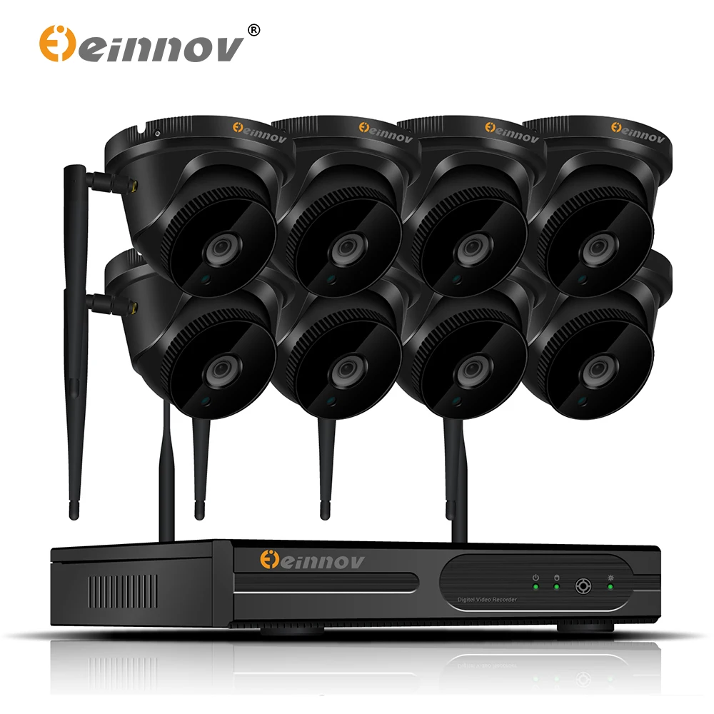 

Einnov 8CH 1080P 8 Cameras Kit Of Wifi Security Wireless CCTV Video Surveillance Camera Outdoor Dome NVR Set IR Light Waterproof
