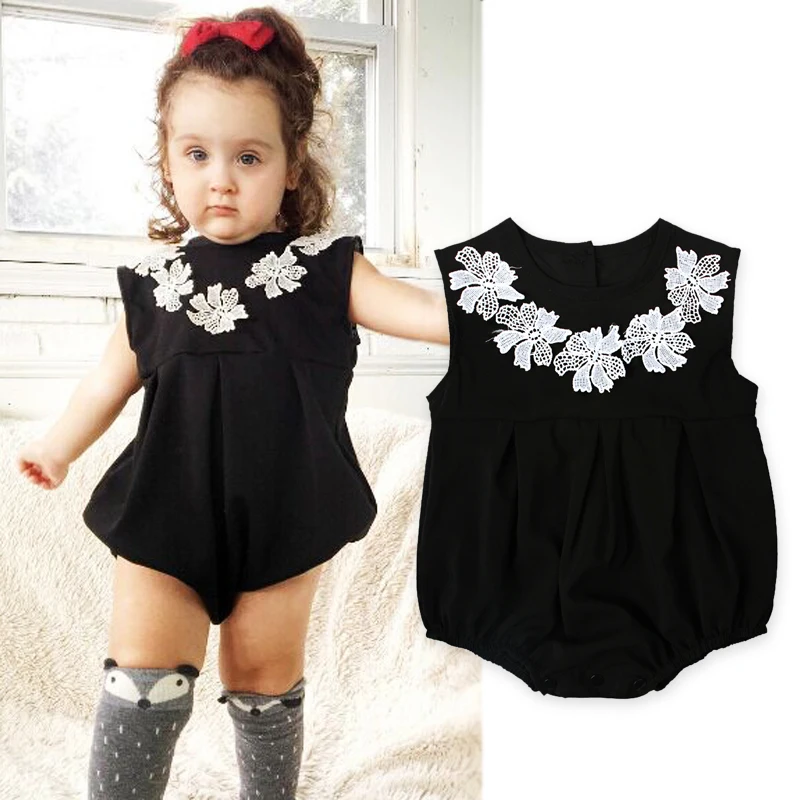 2017 New Baby Girls Clothes Infant Girls Lace Bodysuit 4 24M Kids
