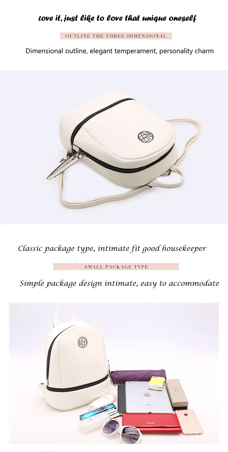 Ladies Solid Shoulder Bags Women Genuine First Layer Cow Leather bag College Bag Female Casual Simple style Fashion Backpack       H51940034 (5)