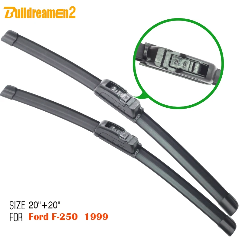 

Buildreamen2 2Pieces Soft Rubber Bracketless Wiper Blade For Ford F-250 1999 Car Windshield Windscreen Wiper Warrant Quality !