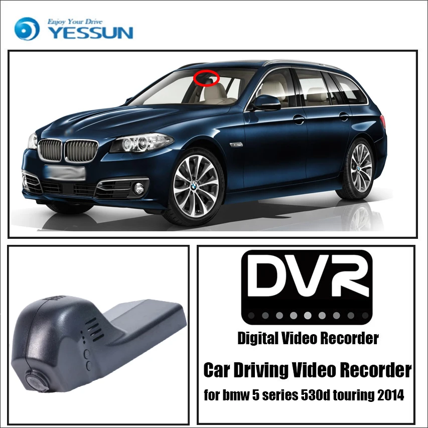 Автомобильный видеорегистратор YESSUN с Wi Fi мини камера Dvr для BMW 5seвозы 530d Touring 2014