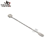 1 шт. 25 см нержавеющая сталь коктейль бар ложка диск хвост Напиток Смеситель Бар перемешивания смешивания