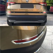 JY 2 pcs Chrom ABS Posteriore Della Lampada Della Nebbia Trim Car Styling Copertura Per SKODA KODIAQ 2018