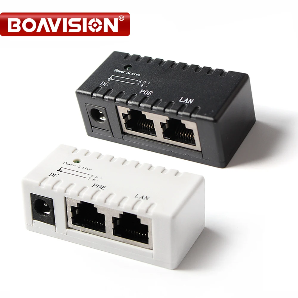 Разделитель PoE Инжектор PoE RJ45 DC 5,5 мм * 2,1 мм Вход пассивное питание через ethernet инъекционные Spliiter В комплект поставки входит адаптер для IP сети