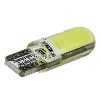 

1000pcs T10 W5W COB LED Silica Waterproof Wedge Light Car Marker Lamp Auto parking bulbs white red yellow blue green 12V 100X