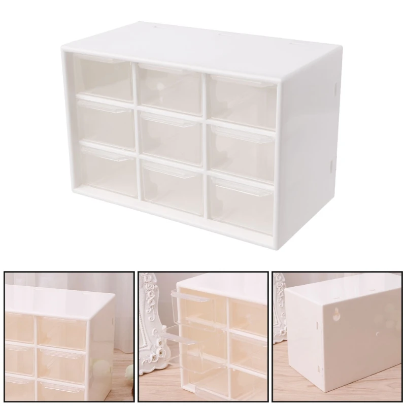 Us 242 32 Off9 Lade Kunststof Opbergkast Desktop Make Bin Box Sieraden Organizer Bruinwit In 9 Lade Kunststof Opbergkast Desktop Make Bin Box