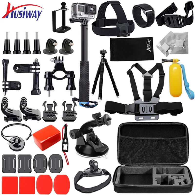 

Husiway Accessories Kit for Gopro hero 6 5 4 3 Mount for SJ5000 / Sony / Soocoo / Eken Campark Camera 12G