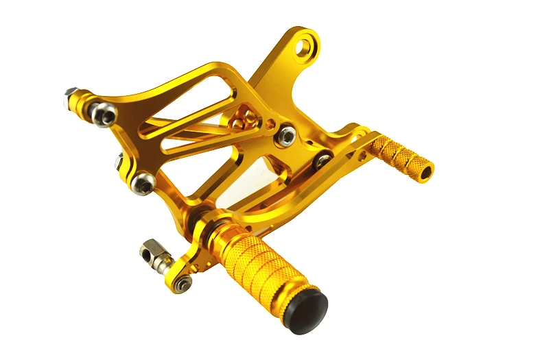 CNC регулируемая подножка Rearsets подножки комплект для CBR 1000RR 2004-2007 Алюминий мотоциклетные Педали для автомобиля Мото подставки для ног серебристый/BlackGold