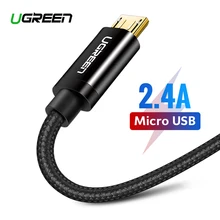 Ugreen Micro USB Cable 2 4A Nylon Fast Charge USB Data Cable for Samsung Xiaomi LG