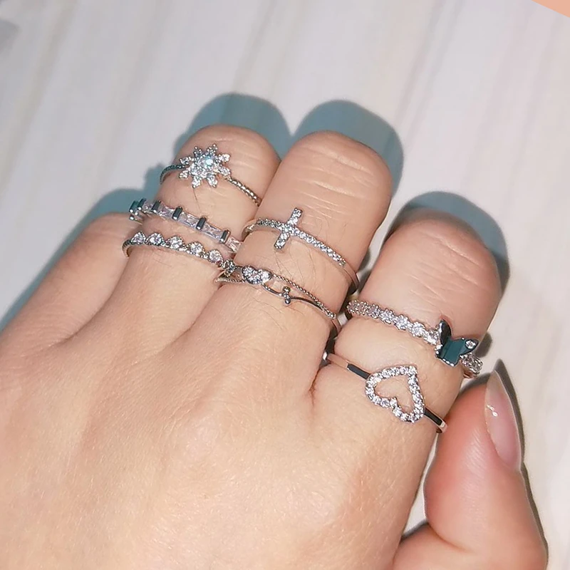 Nueva moda de boda UILZ para mujer, accesorios de joyería, de compromiso para mujer, anillo de UR2107|Anillos| - AliExpress