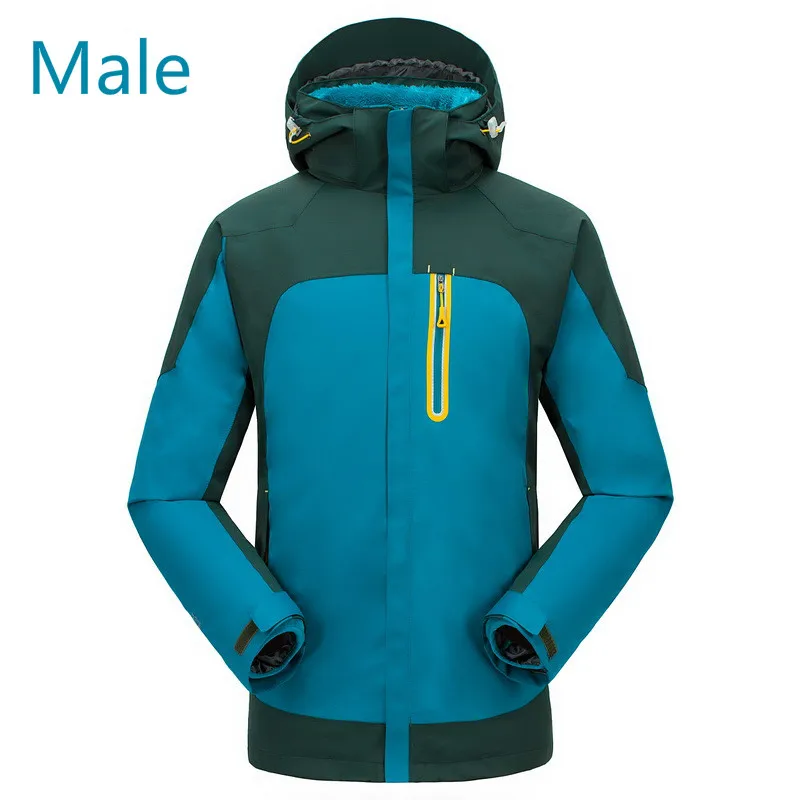 Два комплекта непромокаемой, непродуваемой и теплой одежды из коралловой шерсти для альпинизма для мужчин и женщин на открытом воздухе