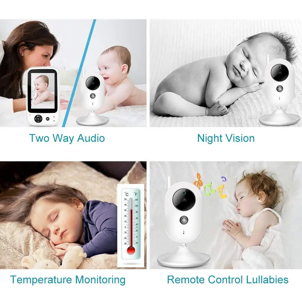 Детский видеомонитор беспроводной Няня 3,5 дюймов TFT lcd детская сигнализация IR переговорное устройство с режимом ночной съемки устройство