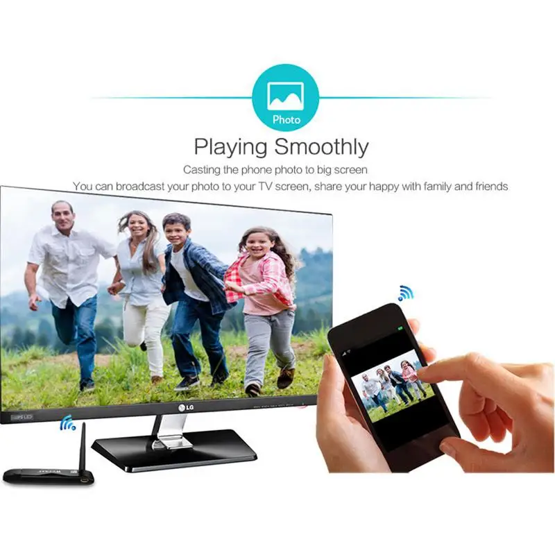  Wecast 2.4/5G Wireless WIFI Miracast Airplay DLNA Display TV Dongle RK3036 Mirroring 1080P HDMI Str