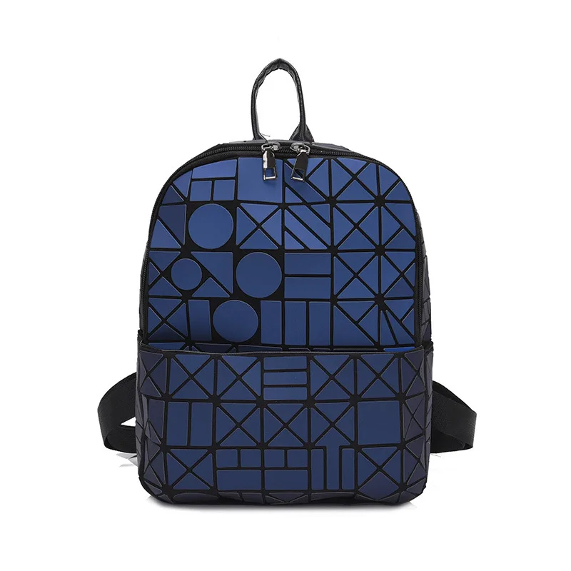 Rucksack Unisex Backpack Sac A Dos Travel Laptop Backpack Back Bag Pack Geometric Luminous School Backpack Bag For Teenages - Цвет: blue