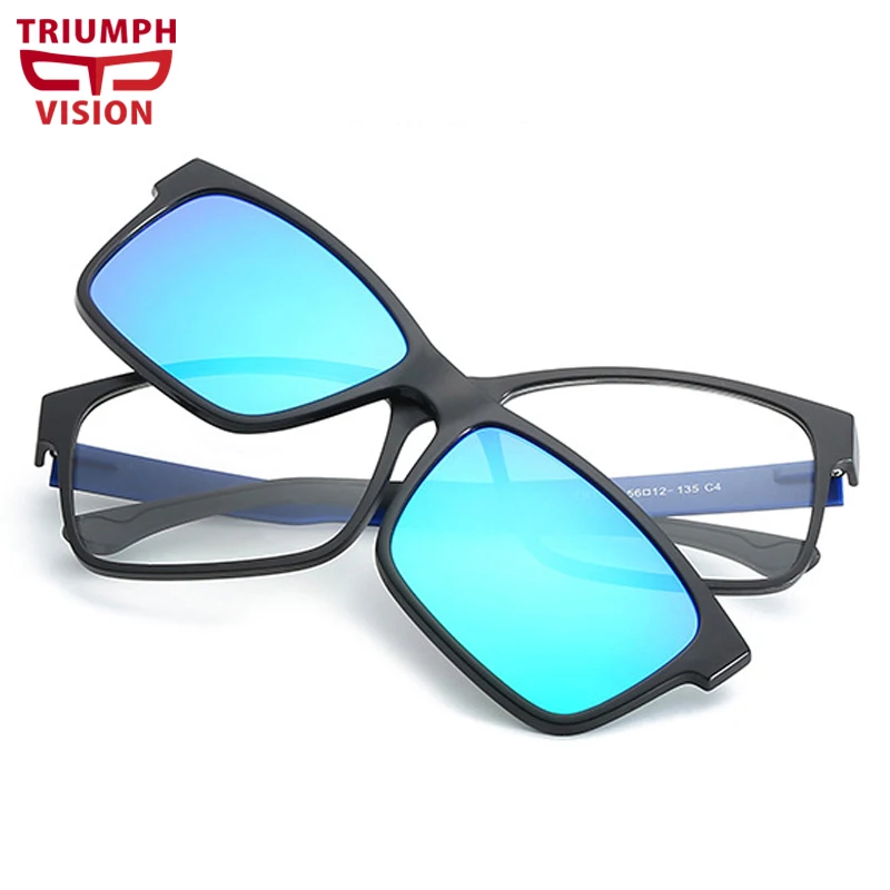 

TRIUMPH VISION So Cool Magnet Adsorption Sunglasses Quality TR Light Sun Glasses for men Polarized Driver Lens Mirror Shades