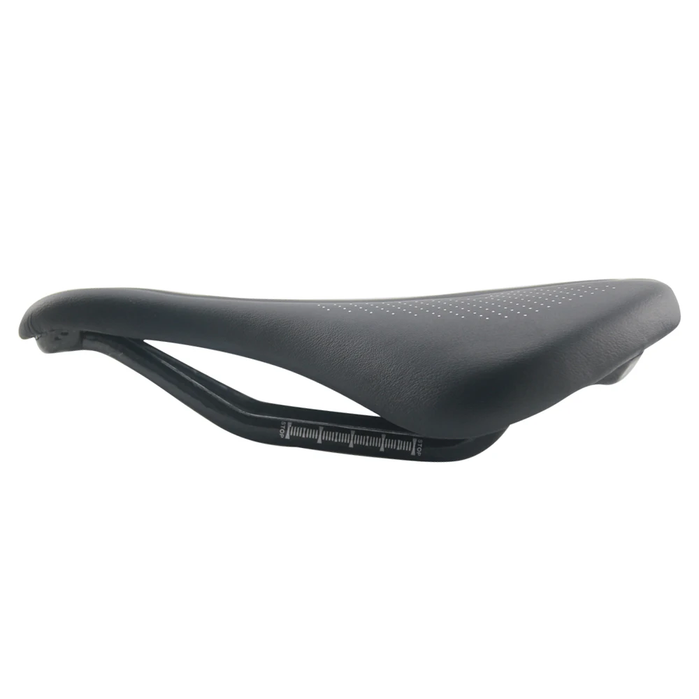 No Logo Mtb Seat 3K Carbon Leather Road Bike Saddle Bow 710mm Cycling Bicycle Soft leather Gel Saddles Cover Seat (5)