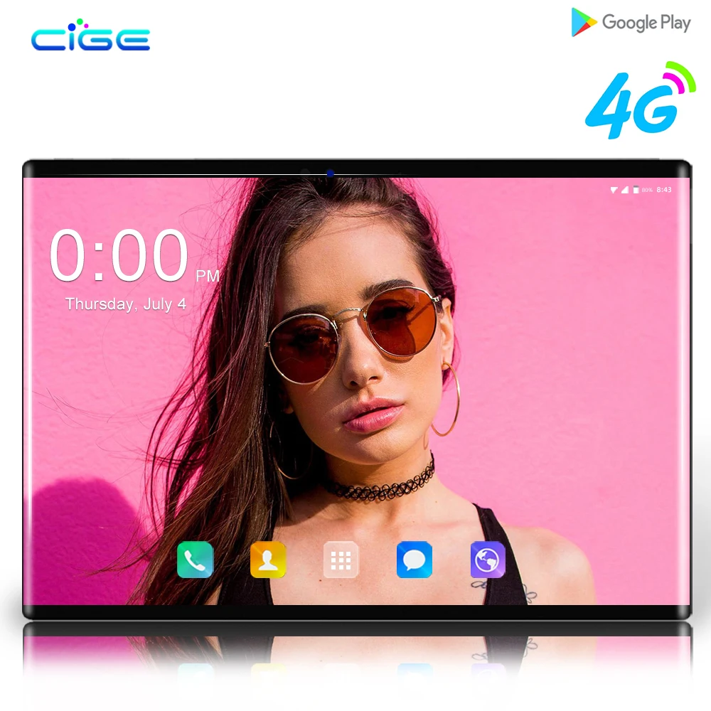 CIGE N9 4G Lte 10,1 дюймов планшетный ПК 1280*800 6 ГБ ОЗУ 64 Гб ПЗУ модель mtk8752 Octa core Android 8,0 планшеты gps WiFi Две sim-камеры