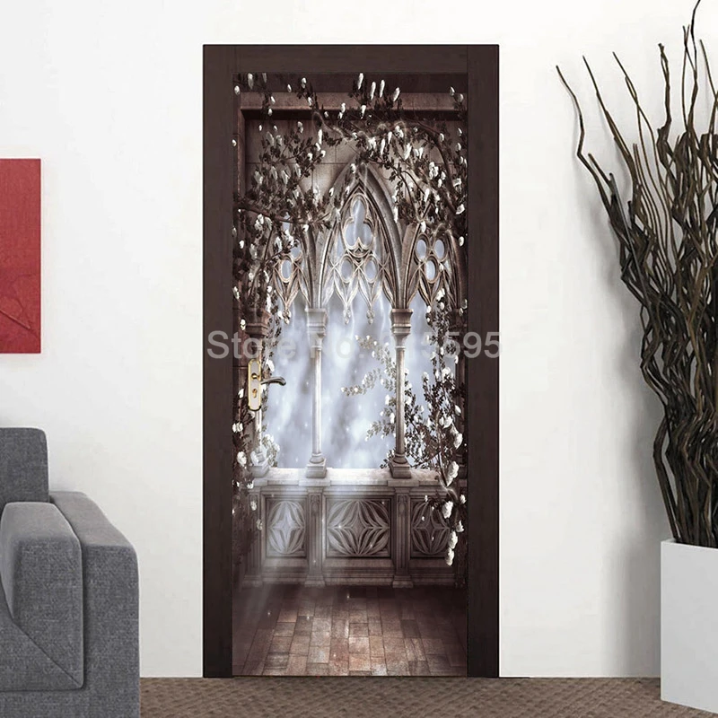 Европейский Стиль римская колонна Большая фреска обои для гостиной спальни дверь Наклейка Декор настенная живопись самоклеящаяся водонепроницаемая