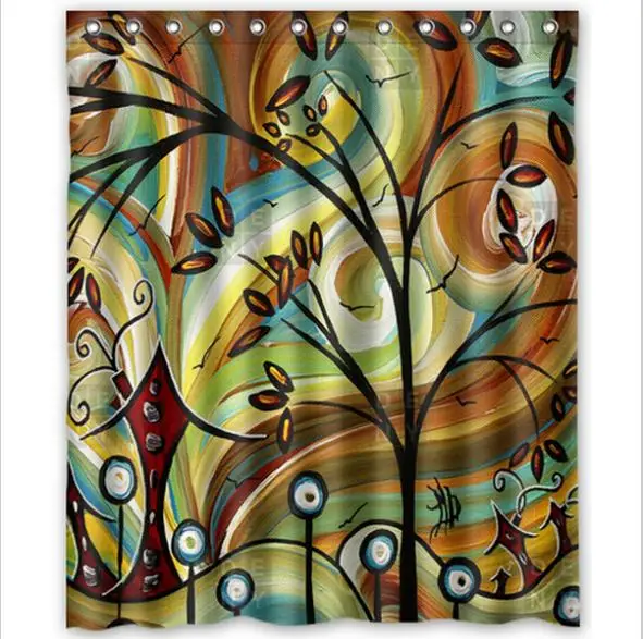 Madart Home Decor Modern Shower Curtain Bathroom Waterproof 60X72 &quot66&quotx72&quot | Дом и сад