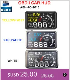 4E 5," дисплей на лобовое стекло HUD OBD II EOBD проектор самоадаптивное автомобильное топливо и т Предупреждение Д. Отображение параметров предупреждение о превышении скорости