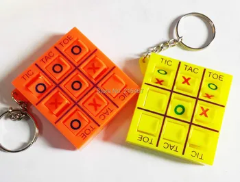 

6X tic tac toe w key chain - novelty birthday party favors gift prize Pinata Bag Filler Loot Gag Travel Game Kid Boy Toys