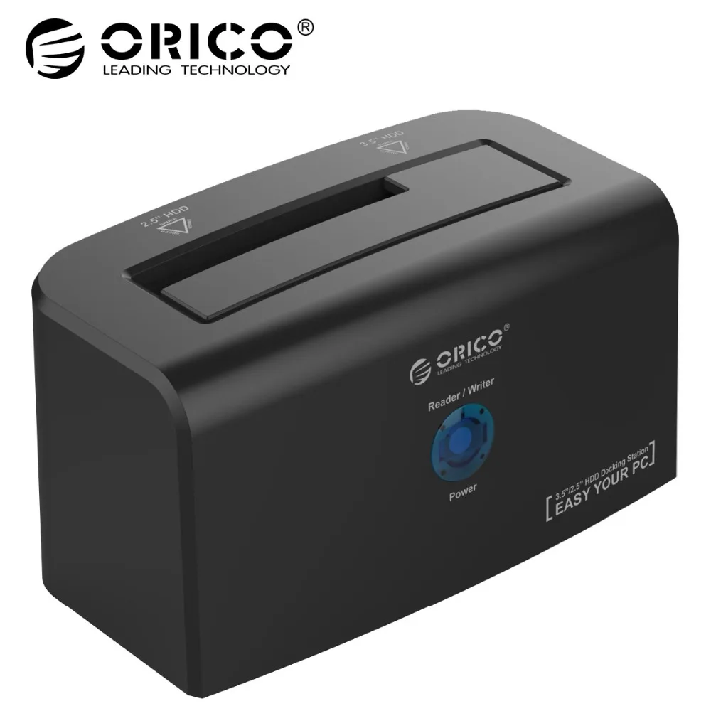 

Orico SATA to USB3.0 HDD Docking Station SuperSpeed USB3.0 Suppot UASP Protocol Hard Drive Docking Station for 2.5"/ 3.5"HDD&SSD