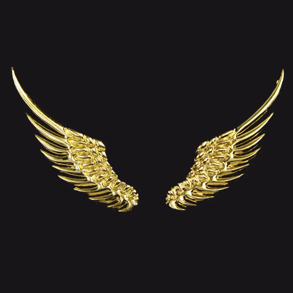 3d Alloy Metal Silvery Angel Wings Car Emblem Badge Decal Logo Sticker Salable For Car Stickers Logo Stickers Car Emblememblem Badge Aliexpress