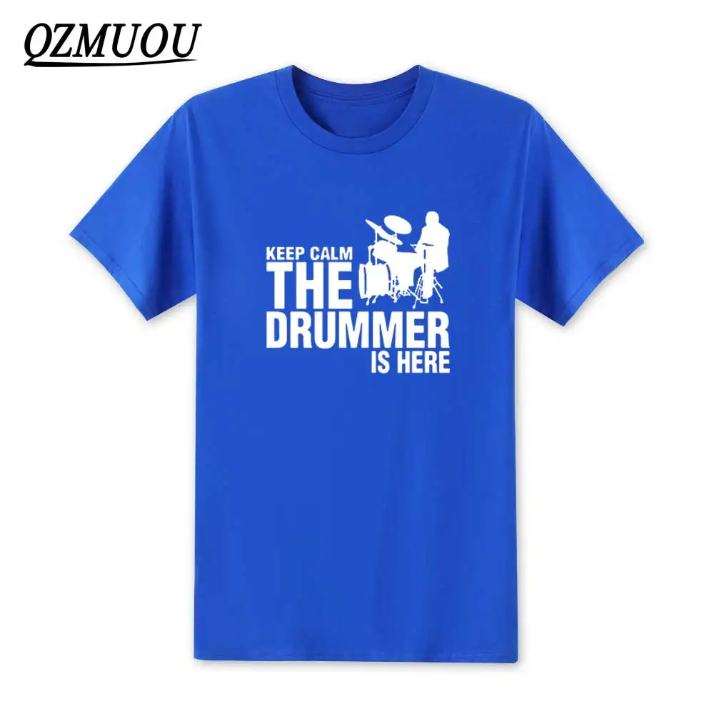 Фото Летние Новые футболки Keep Calm The Drummer Is Here модные хлопковые мужские с барабаном и Летние Новые футболки Keep Calm The Drummer Is Here модные хлопковые мужские с барабаном и
