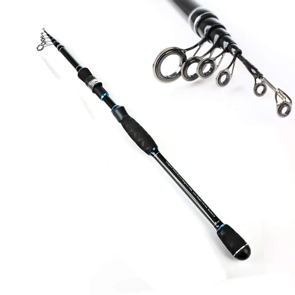 

Spinning Fishing Rod Portable Telescopic Fishing Pole Collapsible Fishing Rod Fishing Rods for Travel Saltwater Freshwater Fishi