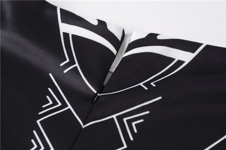 Элегантные золотисто-черные тянущиеся юбки-карандаш с геометрическим принтом и высокой талией, летняя модная женская офисная одежда средней длины, Saias S0703